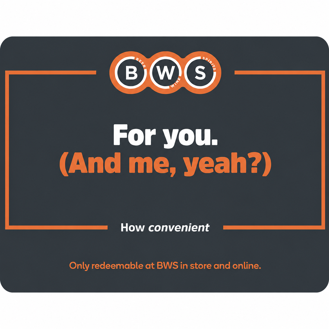 BWS Gift Cards Australia Region – AUD (Email Delivery)