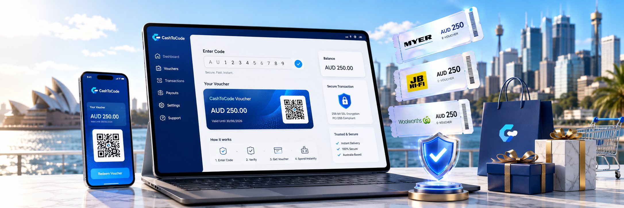 CashToCode prepaid online payment voucher in Australia
