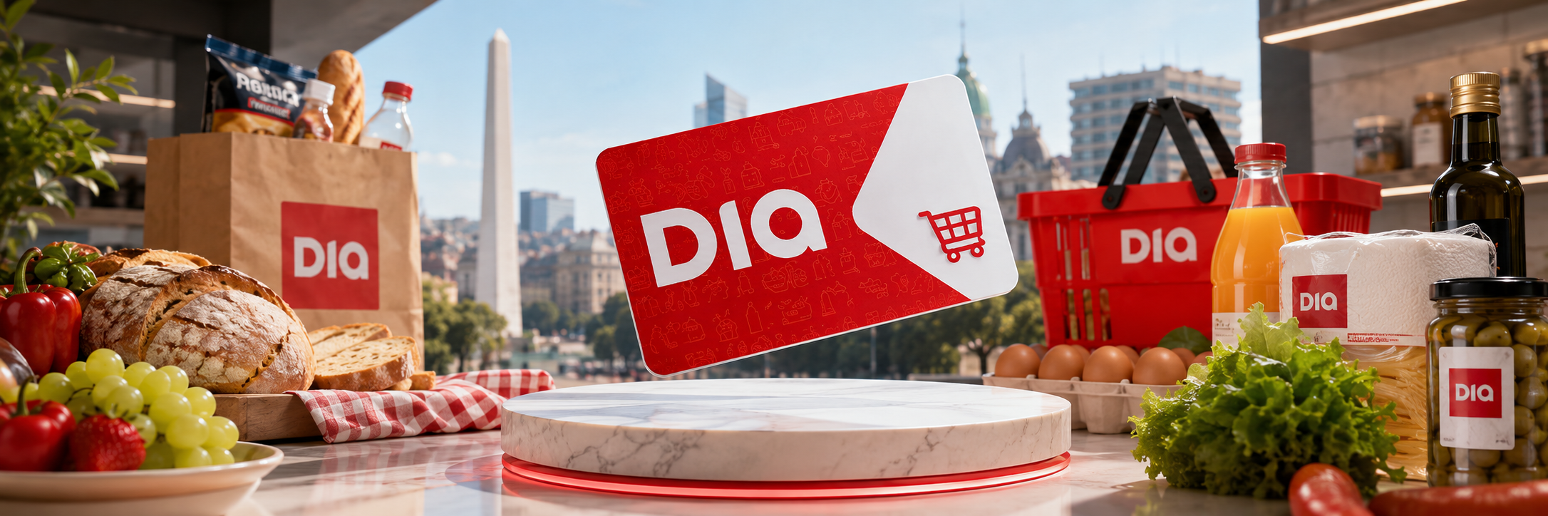 Dia supermarket shopping in Argentina