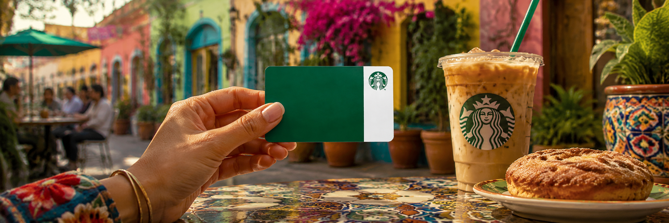 Starbucks Gift Card Mexico coffee banner