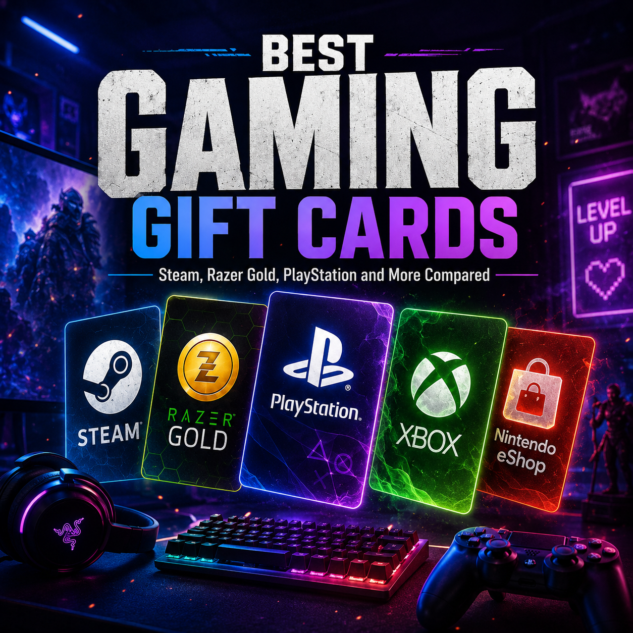 Best Gaming Gift Cards Online: Steam, Razer Gold, PlayStation and More Compared
