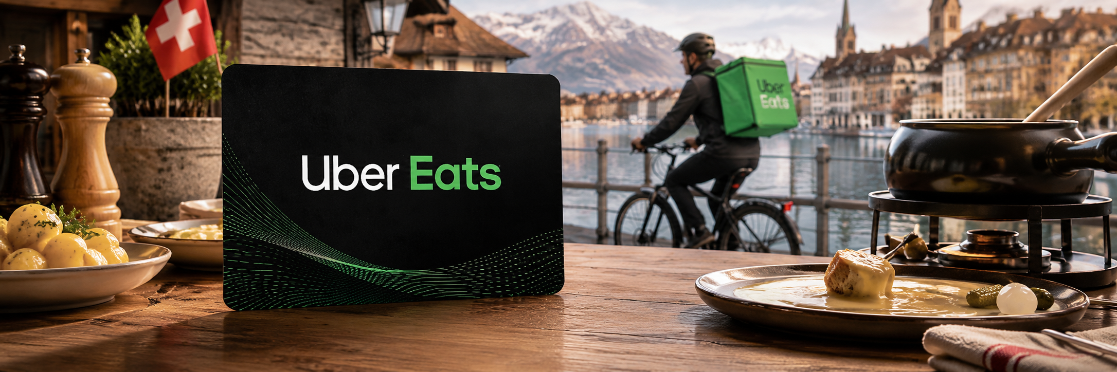 Uber Gift Card Switzerland rides and eats banner