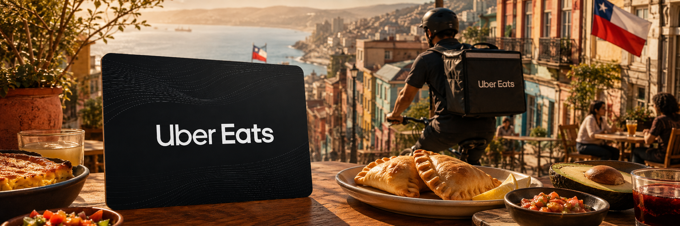 Uber Gift Card Chile rides and eats banner