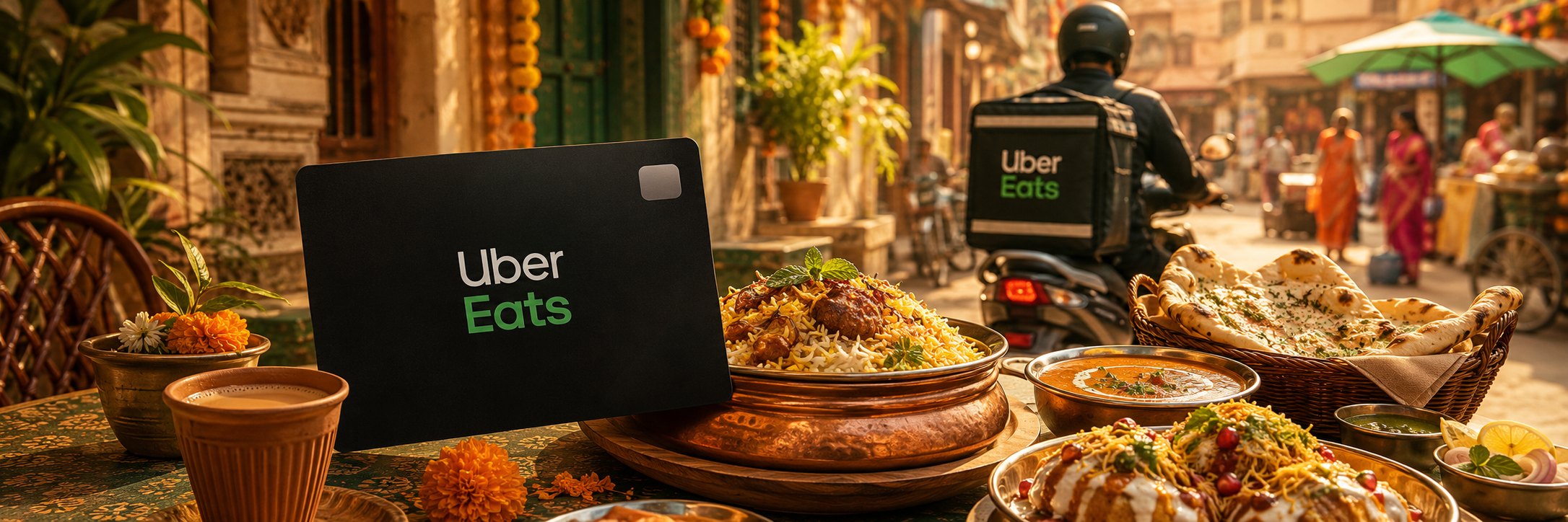 Uber Gift Card India rides and eats banner