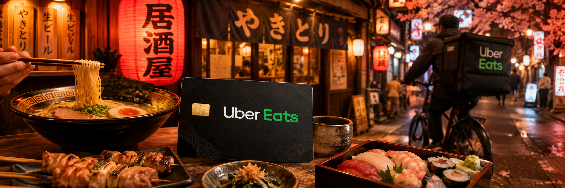 Uber Gift Card Japan rides and eats banner