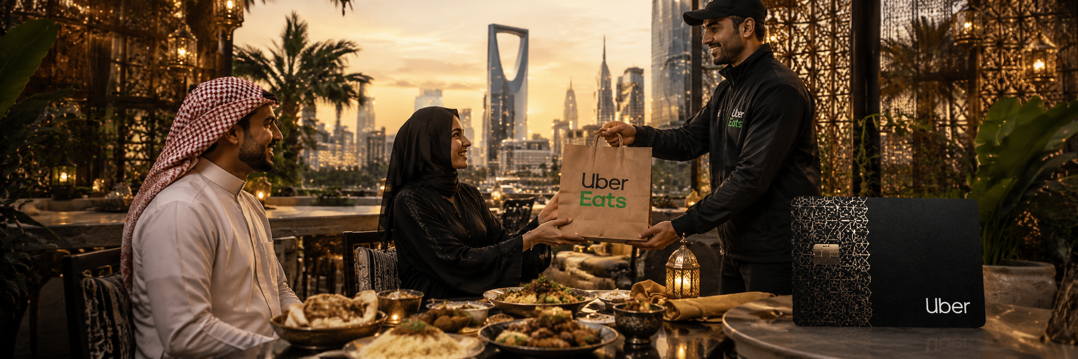 Uber Gift Card Saudi Arabia rides and eats banner